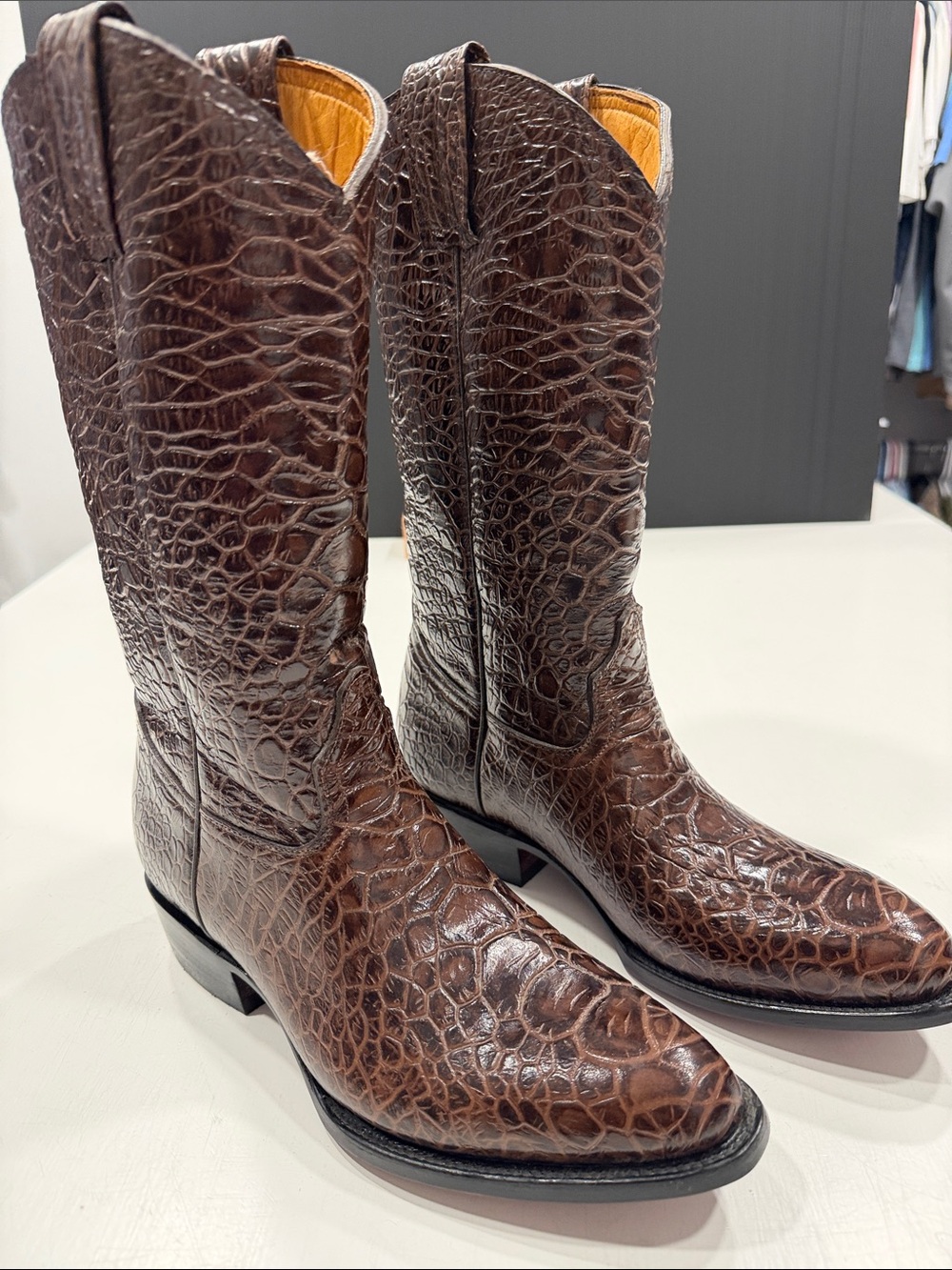 Men's Brown Exotic Leather Western Boots
